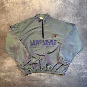 Vintage Surf Style Interplanetary Body Gear Iridescent Windbreaker Mens OSFA USA